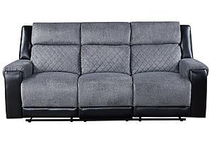 U5914 Grey/Black Reclining Sofa by Global Furniture
