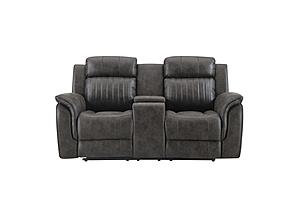 U8517 Grey Console Reclining Loveseat by Global Furniture