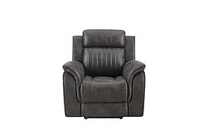 U8517 Grey Manual Glider Recliner by Global Furniture