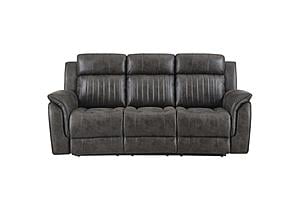 U8517 Grey Reclining Sofa & Console Reclining Loveseat by Global Furniture