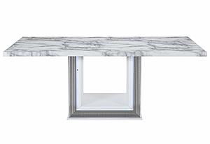 Ylime White Marble Dining Table by Global Furniture