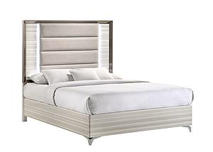 Zambrano White Bedroom Set w/LED by Global Furniture