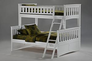 [Floor Sample] Ginger Twin Full Bunk White by Night & Day Furniture