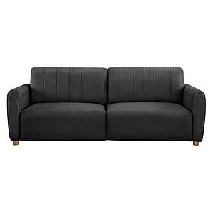Serta&reg; Gleason Queen Convertible Sofa in Charcoal Boucle by Lifestyle