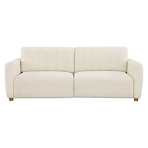 Serta&reg; Gleason Queen Convertible Sofa in Ivory Boucle by Lifestyle