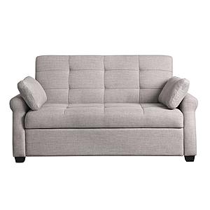Serta&reg; Harper Queen Convertible Sofa in Steel by Lifestyle
