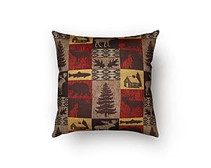 Fairbanks Red Decorative Throw Pillow by Prestige