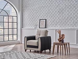 Dublin Boss Cream Armchair by Bellona
