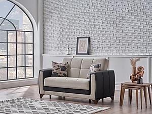 Dublin Boss Cream Loveseat by Bellona