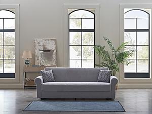 Elita S Koopsi Light Gray 3 Seat Sleeper Sofa by Bellona