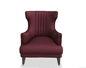 Gravita Accent Chair (Deren Burgundy) by Bellona
