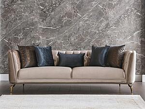 Plaza 3 Seat Sofa Lara Cream by Bellona
