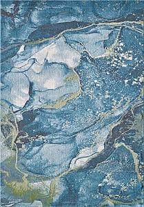 Illusions Teal Stone Area Rug by KAS Rugs