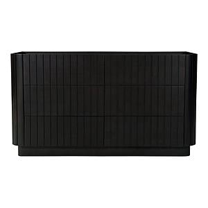 Povera 6 Drawer Dresser Black by Moe's Home Collection