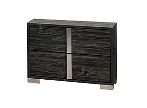 Alice Glossy Gray Nightstand Right by J&M Furniture