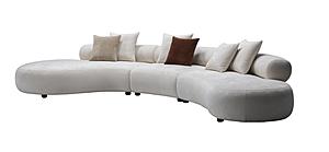 HF5018 Modern Fabric Sofa in White by J&M Furniture