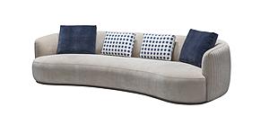 HF5515 Modern Fabric Sofa in Light Grey by J&M Furniture