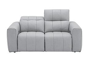 Prescott Leather Loveseat in Light Grey by J&M Furniture