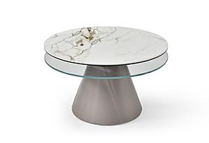 Eclipse Modern Glass Top Coffee Table by J&M Furniture