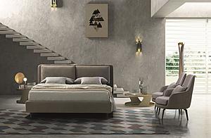 Cortina Bed in Taupe by J&M Furniture