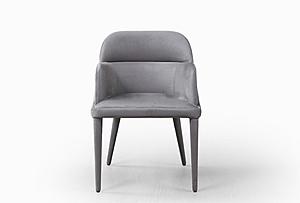Baxter Fabric Arm Chair in Grey (Set of 2) by J&M Furniture