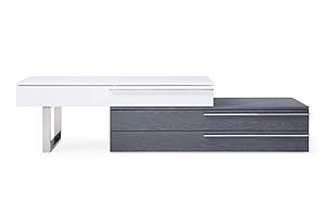CE Hudson TV Base in Grey & White by J&M Furniture