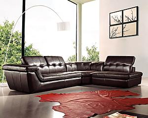 397 Italian Leather Ottoman in Chocolate Color by J&M Furniture