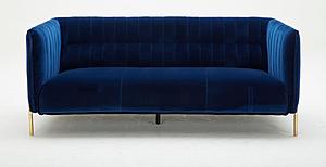 Deco Chair in Blue Fabric by J&M Furniture