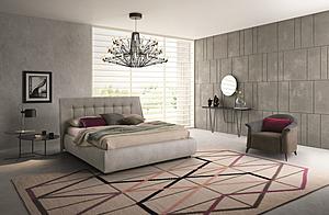 Guscio Storage Bed in Gray by J&M Furniture