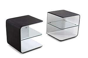 Wave Nightstand in Black & White by J&M Furniture