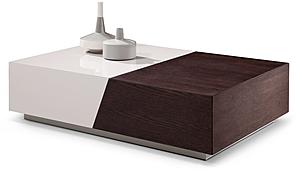 P567A Coffee Table in Walnut Veneer & Dark Oak by J&M Furniture