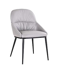 Kora Leather Chair in Pewter 804 (Set of 2) by J&M Furniture