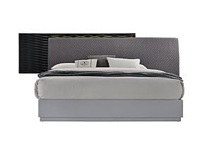 Tribeca Bedroom Set in Gloss Black & Gray by J&M Furniture