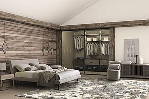 Metropolitan Fabric Bed in Taupe by J&M Furniture