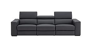 Picasso Leather Loveseat in Blue Grey by J&M Furniture