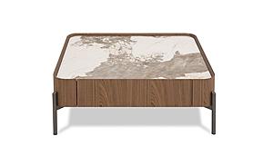 LP 437E Coffee Table in Walnut Veneer by J&M Furniture