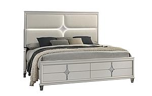 Bucharest Modern Bedroom Set in Light Grey by J&M Furniture