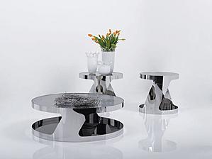 931 Modern Black Glass Top End Table by J&M Furniture