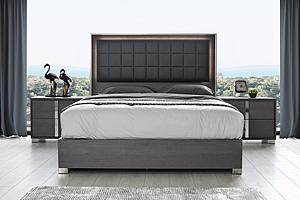 Giulia Bedroom Set in Matte Gray by J&M Furniture