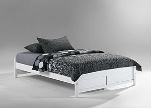 Basic White Platform Bed by Night & Day Furniture