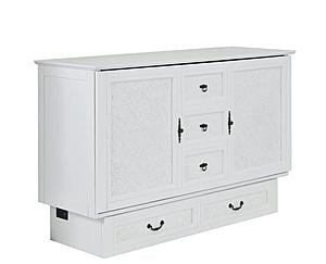 Kingston Queen White Murphy Cabinet Bed by Arason Furniture