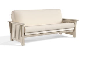 Futon Frame - Front-Closing Eco-Friendly Hardwood - Libra Beige by Comfort Pure