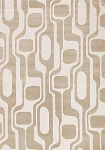 Leo Beige Cream Mid-Century Modern Design Rug by Kalora