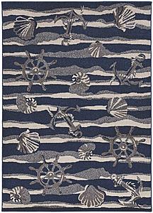 Lucia Blue Seashore Area Rug by KAS Rugs