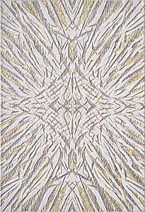 Luna Ivory/Gold Illusions Area Rug by KAS Rugs