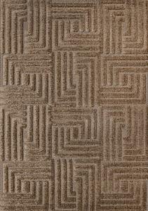 Luxe Brown Maze Design Rug by Kalora