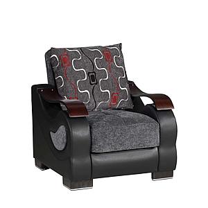 Metroplex Gray Chenille Convertible Chair by Casamode