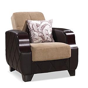 Molina Lyon Brown Convertible Chair by Casamode
