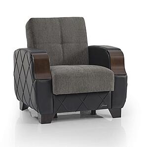 Molina Floket Gray Convertible Chair by Casamode