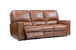 Rockford - Verona Saddle Brown Leather Power Triple Reclining Sofa by Parker House Furniture